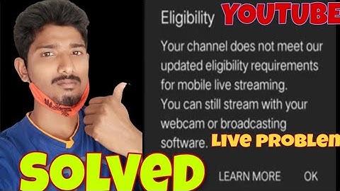 Youtube 1k Subscriber Complete Live Streaming Not Enabled ?| Youtube Live Stream Eligibility Problem