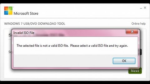 The selected file is not an valid iso file error by Windows 7