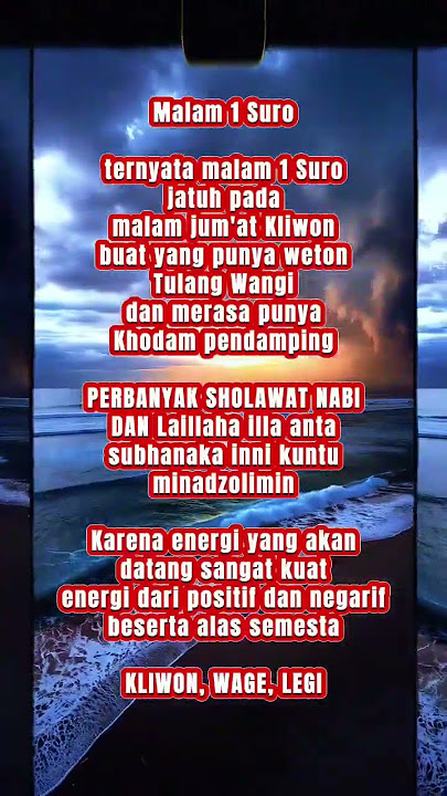 weton malam 1 suro