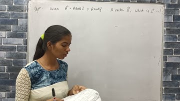 Given A = Acos theta i + A sin theta j , A vector B , which is perpendicular to A