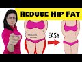 4 Best Exercises To Reduce Hip Fat At Home  | Easy Lose Hip Fat Workout ( No Jumping Or Squatting )