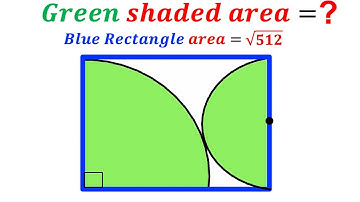 Can you find the Green shaded area? | (Rectangle) | #math  #maths | #geometry