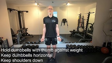Dumbbell Biceps Curl, Standing, Offset Grip