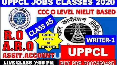 UPPCL RO/ARO/ASSISTANT ACCOUNTANT CLASS #5 (CCC-O LEVEL BASED) LIBREOFFICE WRITER