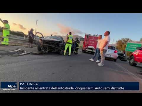 Violento tamponamento sull'A29 all'ingresso di Partinico. Cinque feriti, anche una bambina