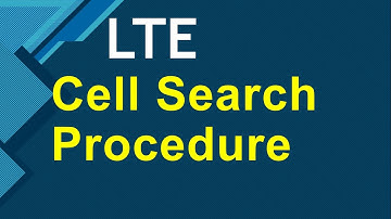 LTE Cell Search Procedure