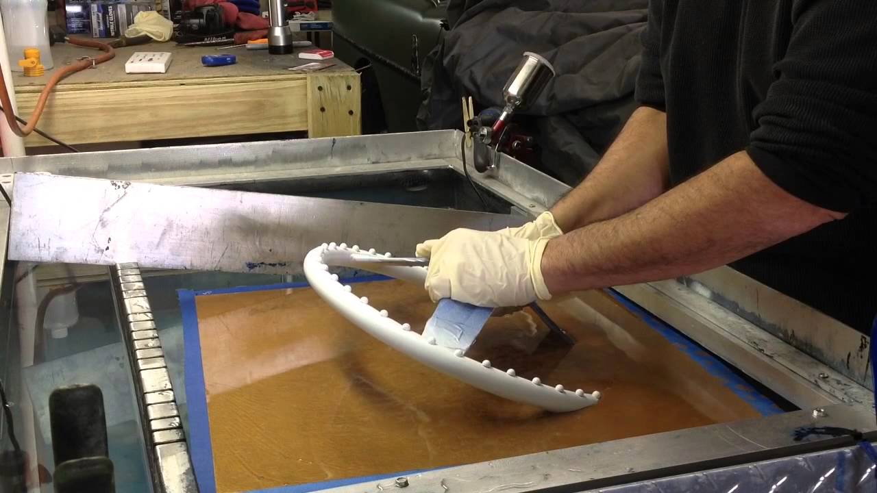 Hydro Dipping water transfer woodgrain steering wheel - YouTube
