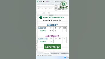Subscript and Superscript in Ms Excel || #shorts #exceltips #trending #short