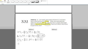 Multi Step Percent Problems