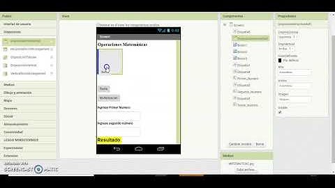 Suma, resta y multiplicacion con app inventor MIT