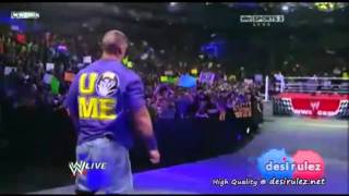 Video Thumbnail for wwe raw 21-03-2011-john cena sets the miz up.