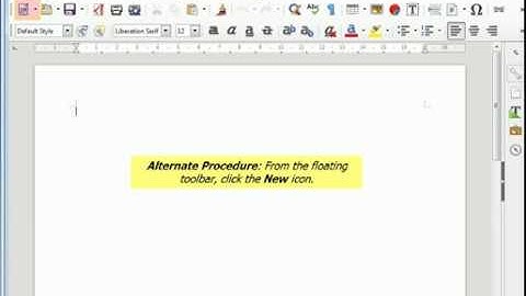 Creating a blank document in LibreOffice Writer