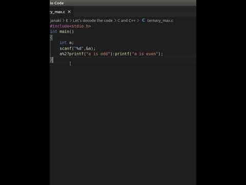 Print odd or even using ternary operator | #shorts - YouTube
