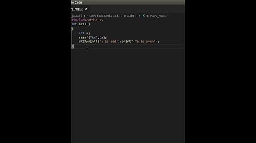 Print odd or even using ternary operator | #shorts