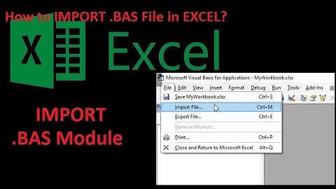 How to import .bas macro module to Microsoft Excel?