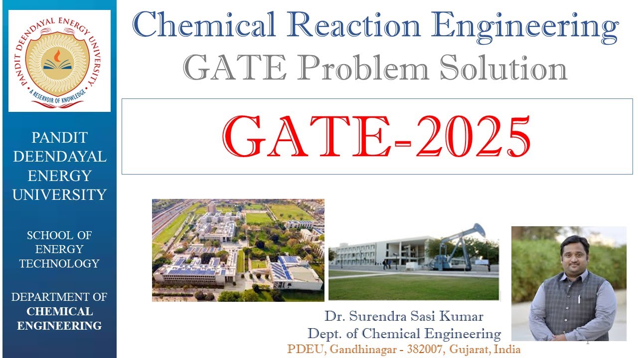 GATE 2025 Chemical Reaction Engineering (problem/solution)