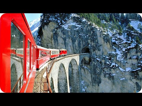 Видео: Виды с Glacier Express: самый роскошный поезд в Швейцарии