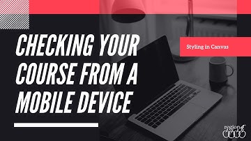 Checking your Canvas course from mobile devices