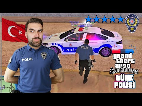 GTA SAN ANDREAS DA TÜRK POLİSİ OLDUM ! TÜRK POLİSİ ROLEPLAY