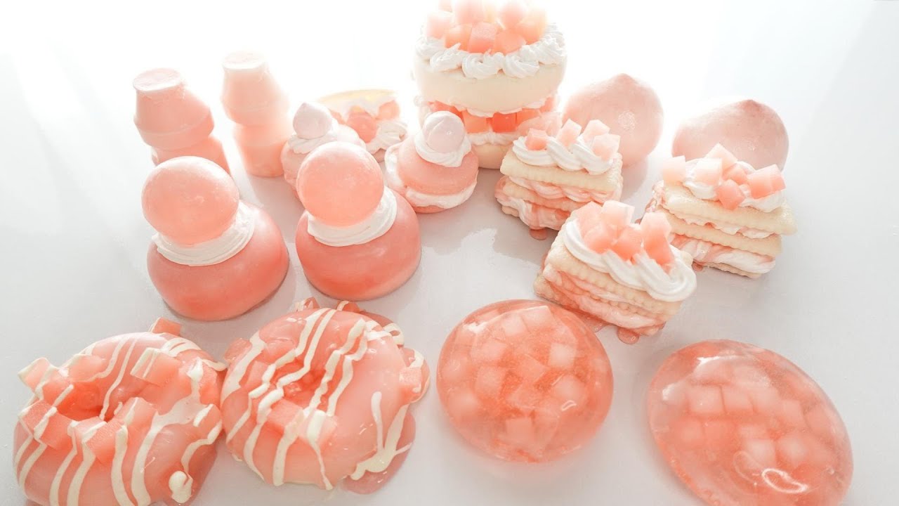 🍑桃と練乳のスイーツ🍰パキパキスライム