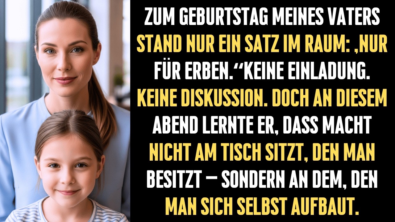 Zum Geburtstag meines Vaters hieß es klar: „Nur für Erben“ – also habe ich …