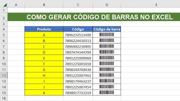 Como Gerar Código de Barras no Excel - Método mais fácil e rápido