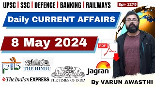 8 MAY 2024 | DAILY CURRENT AFFAIRS | STATIC GK | Current Affairs April 2024