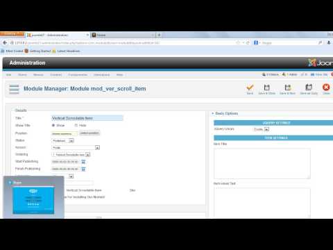 Vertical Scrollable Item Joomla Module