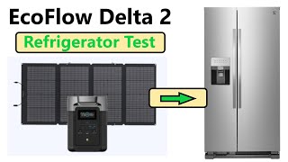 ecoflow delta 2 refrigerator test with ecoflow 220 watt solar panel