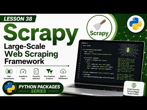 L38 | Scrapy: Large-Scale Web Scraping Framework | Python Packages Series | Uplatz
