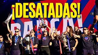 Así fue la FIESTA de las jugadoras del BARÇA en la celebración de los títulos de esta temporada