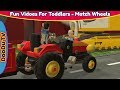 Excavator and Cars Videos for Children and For Toddlers | Educating Kids Through Fun | Match Wheels