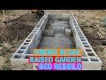 Cinder Block Raised Garden Bed. Taking two garden beds and making one large garden bed