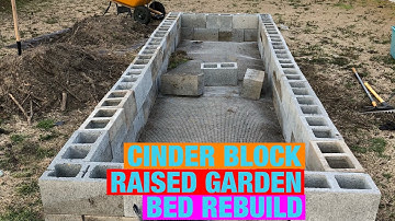 Cinder Block Raised Garden Bed. Taking two garden beds and making one large garden bed
