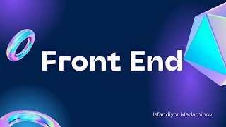 Front end | Bootstrap 5-dars Guide