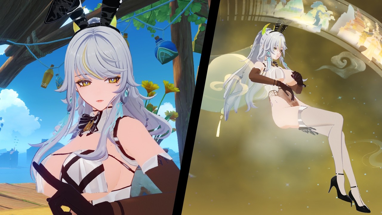 【原神】バニー兹白