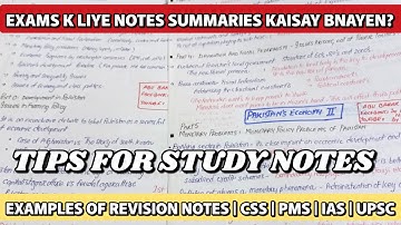 How To Make / Take Notes , Summaries & Outlines | Exams | CSS | PMS | IAS | UPSC