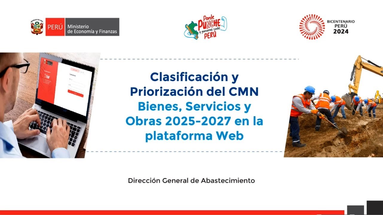 Clasificación y Priorización del CMN de Bienes, Servicios y Obras 2025-2027 en la plataforma Web