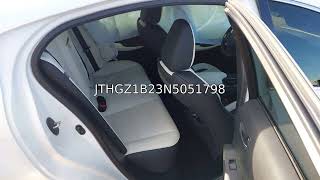 JTHGZ1B23N5051798 | 2022 Lexus Is 350 F Sport 47805 mi FL White Non-repairable Smooth Power Drive