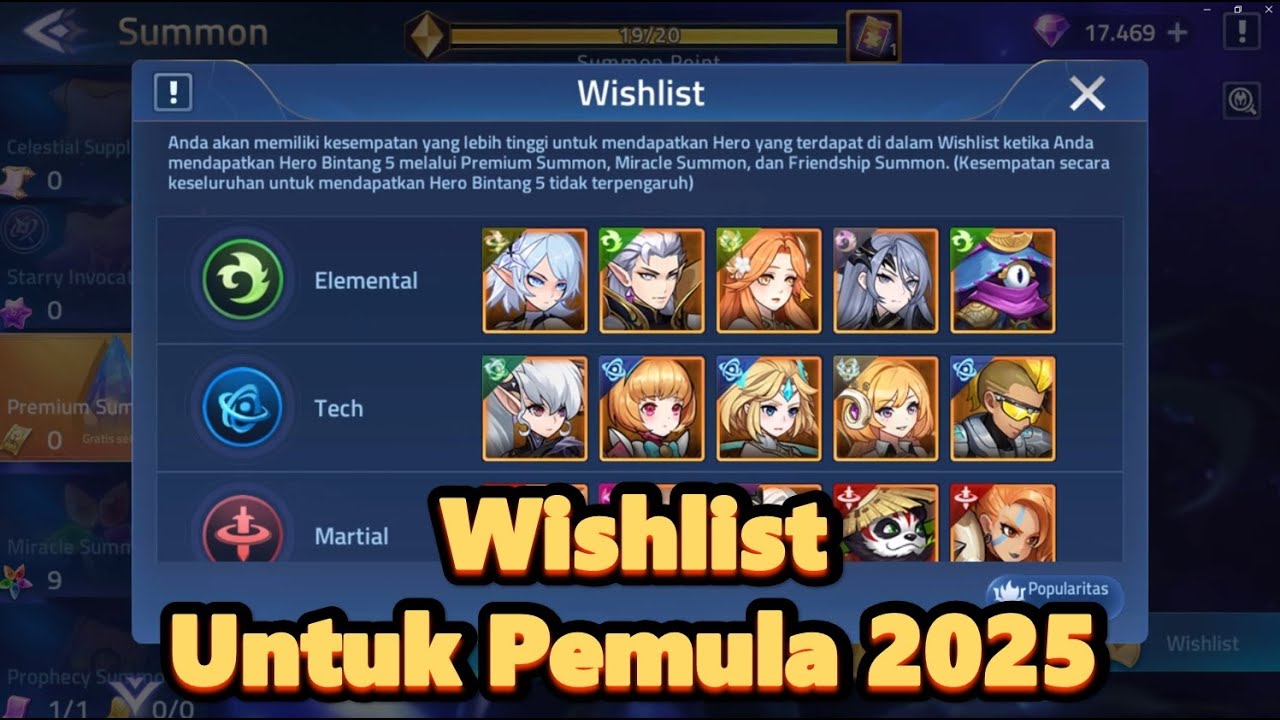 Tips pengisian wishlist untuk pemula 2025 -- Mobile Legends Adventure ...