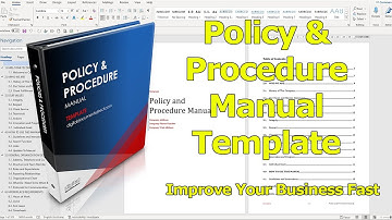 Policy and Procedure Manual Template Created in MS Word - Easy and Fast