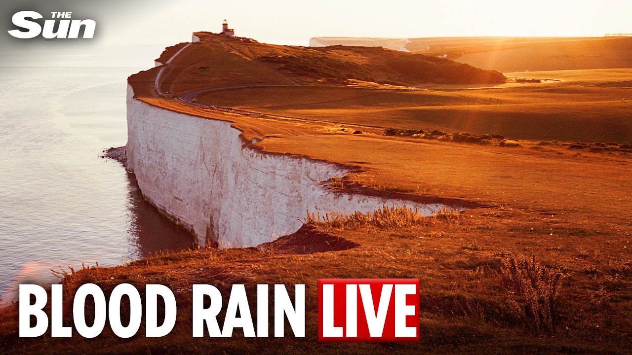 LIVE: Watch the ‘fiery sunset’ over the Sussex coast as Saharan dust hits UK