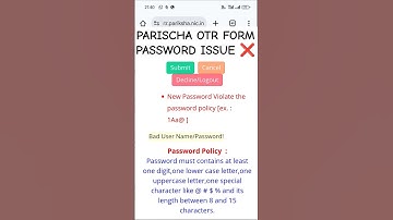 pariksha otr password issue solution | OTR form Password issue Bad User Name/Password! #otr