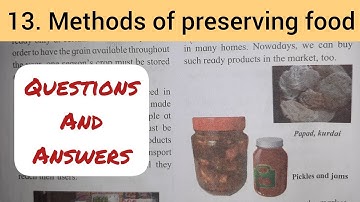 5th Std - Evs 1 - Chapter 13 Methods of preserving food questions answers  - Maharashtra board