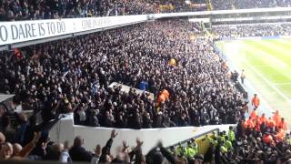 : Tottenham Fans Celebrating Against Arsenal 2-1 03/03/13