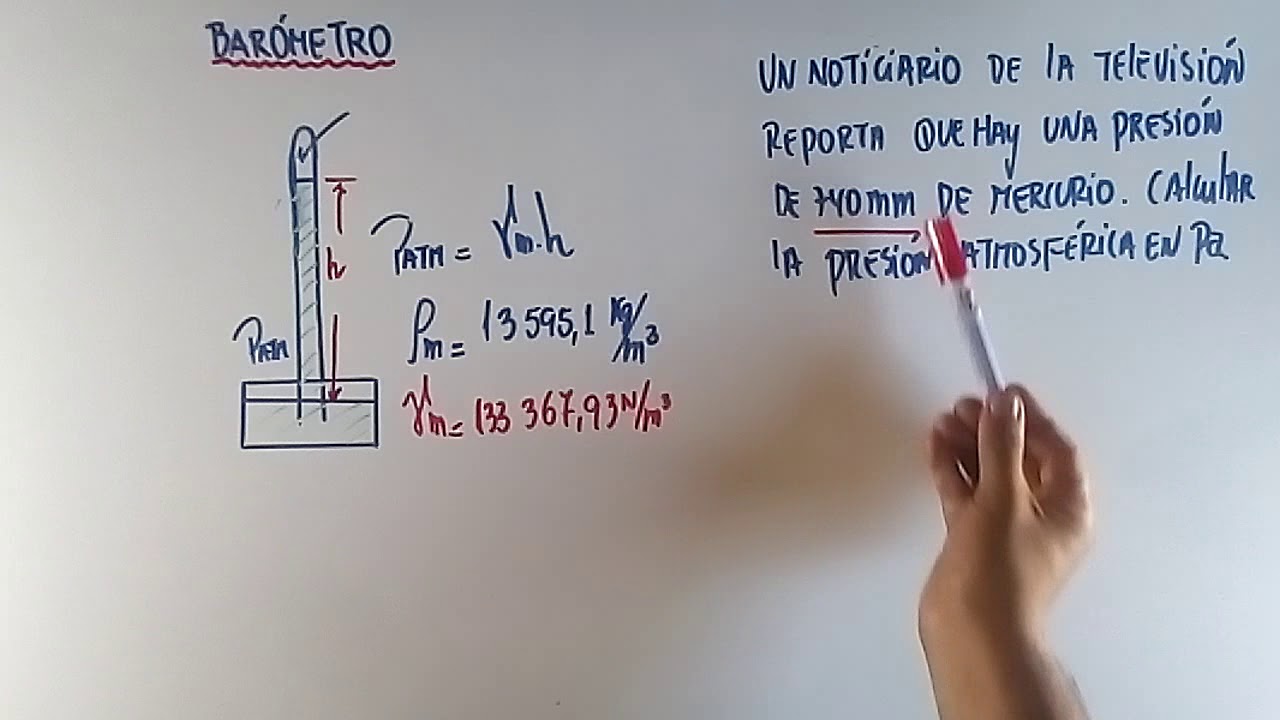 mejilla Ártico cilindro Medición de presión atmosférica-barómetro de mecurio - YouTube