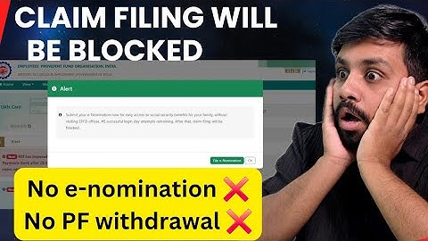 Claim filing will be blocked PF alert for e nomination | epfo latest update 2025 | pf withdrawal EPF