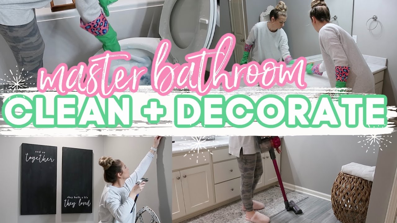 2021 CLEAN + DECORATE | MASTER BATHROOM MAKEOVER | EXTREME CLEANING MOTIVATION | Lauren