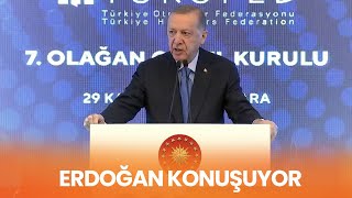 Cumhurbaşkanı Erdoğan Türkiye Otelciler Federasyonu Genel Kurulunda Konuşuyor 