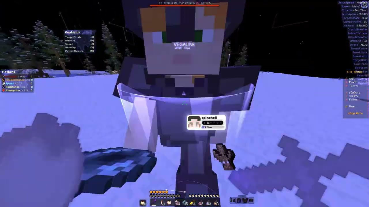 ОТПРАВИЛ ПАСТА-ЮЗЕРОВ СПАТЬ НА METAHVH | Vegaline Client